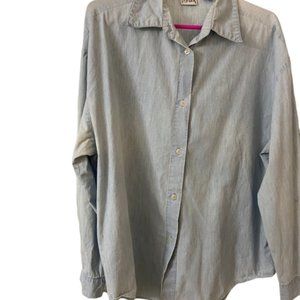 Paradox Light Blue Denim Button Up Shirt - Size 14